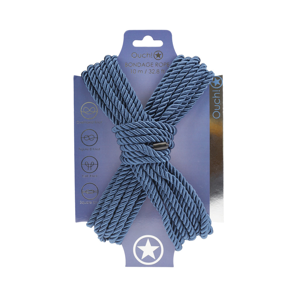 Shots - Ouch! Bondage Rope 10 m Nylon Navy Blue - Bondage & Fetish Toys - Nylon