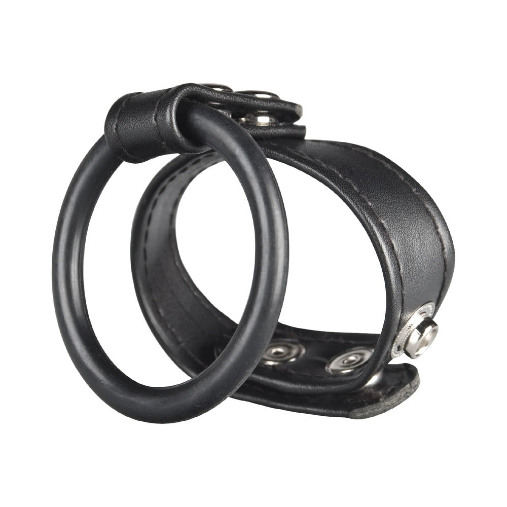 Electric Eel - Blue Line C&B Gear Dual Stamina Ring - Cockrings - Faux Leather/Vegan Leather