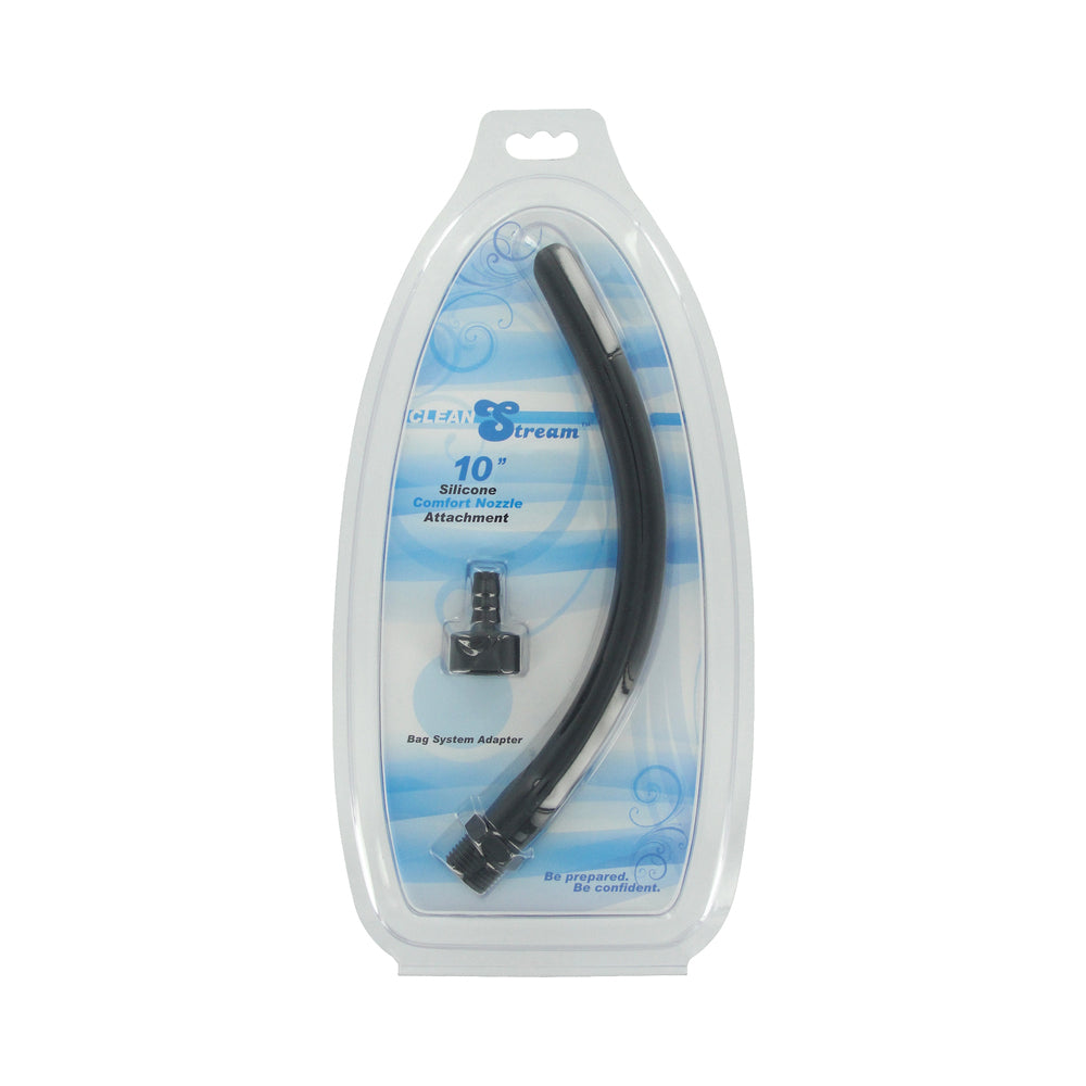XR Brands - CleanStream Comfort Nozzle Silicone Tip Black - Sexual Wellness - Silicone