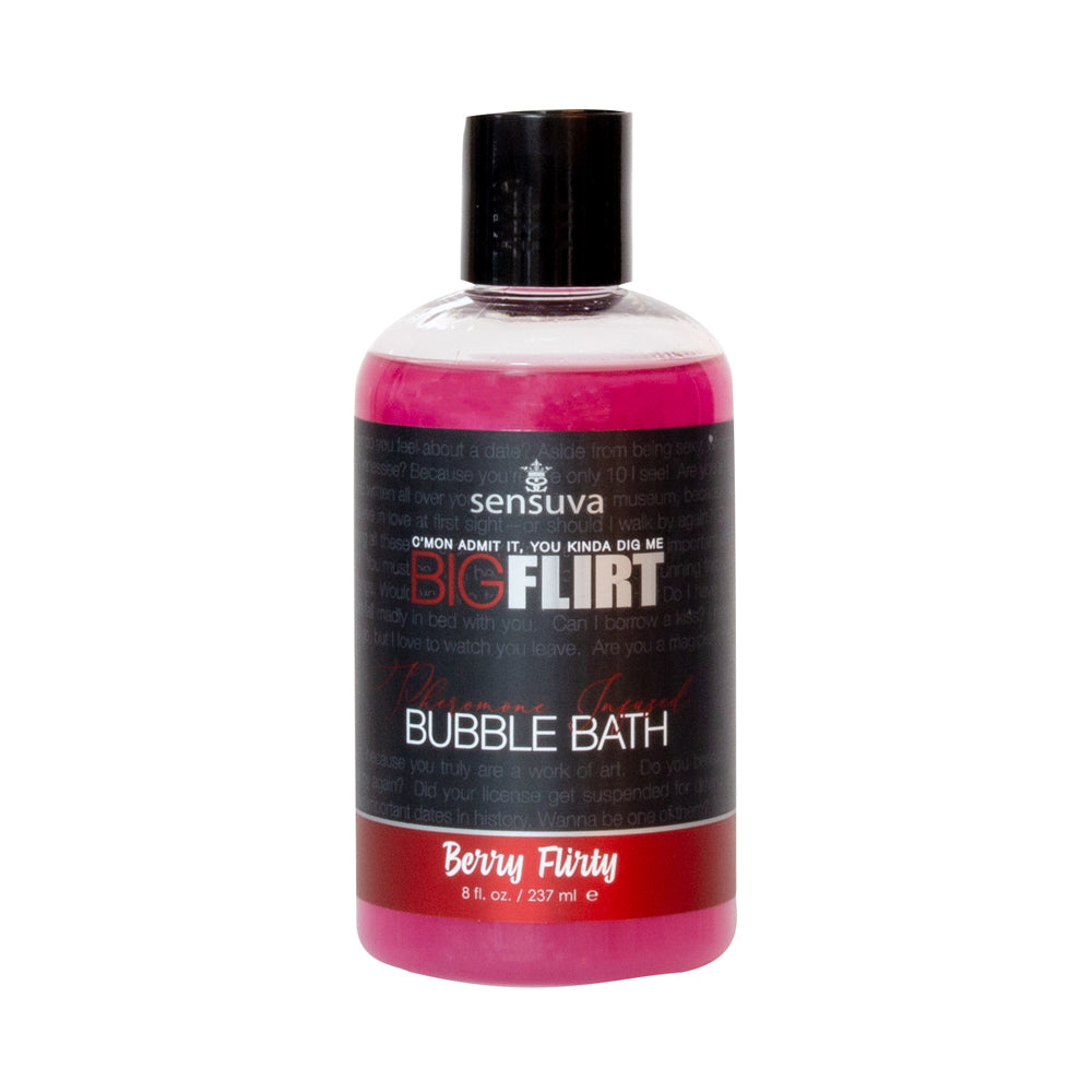 Sensuva - Sensuva Big Flirt Pheromone-Infused Bubble Bath Berry Flirty 8 oz. - Sexual Wellness - Liquid