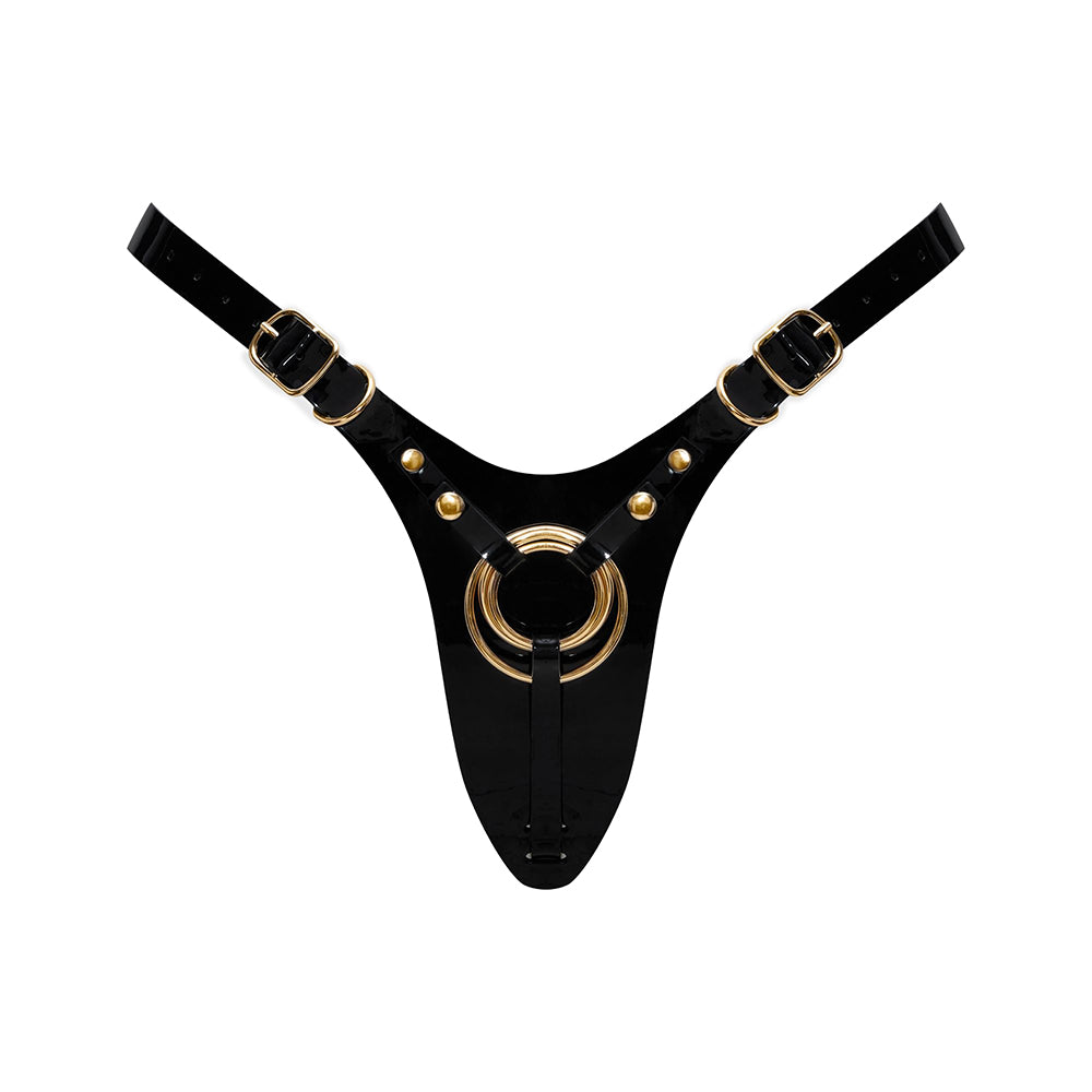 Lovely Planet - Strap-On-Me Leatherette Harness Fabulous One Size Black Glossy - General