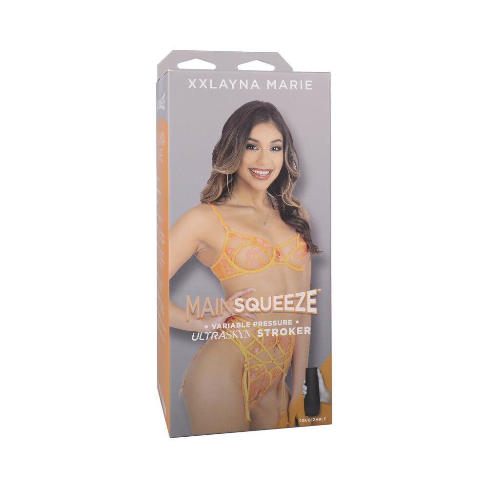 Doc Johnson - Main Squeeze Xxlayna Marie ULTRASKYN Stroker Pussy Caramel - Masturbation Aids for Males - TPE/TPR/Elastomers