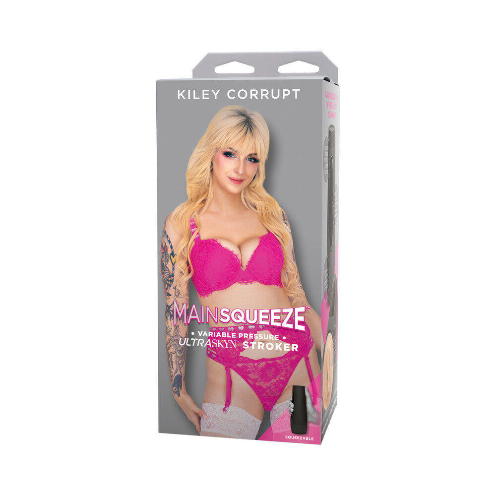 Doc Johnson - Main Squeeze Kiley Corrupt ULTRASKYN Stroker Pussy Vanilla - Masturbation Aids for Males - TPE/TPR/Elastomers