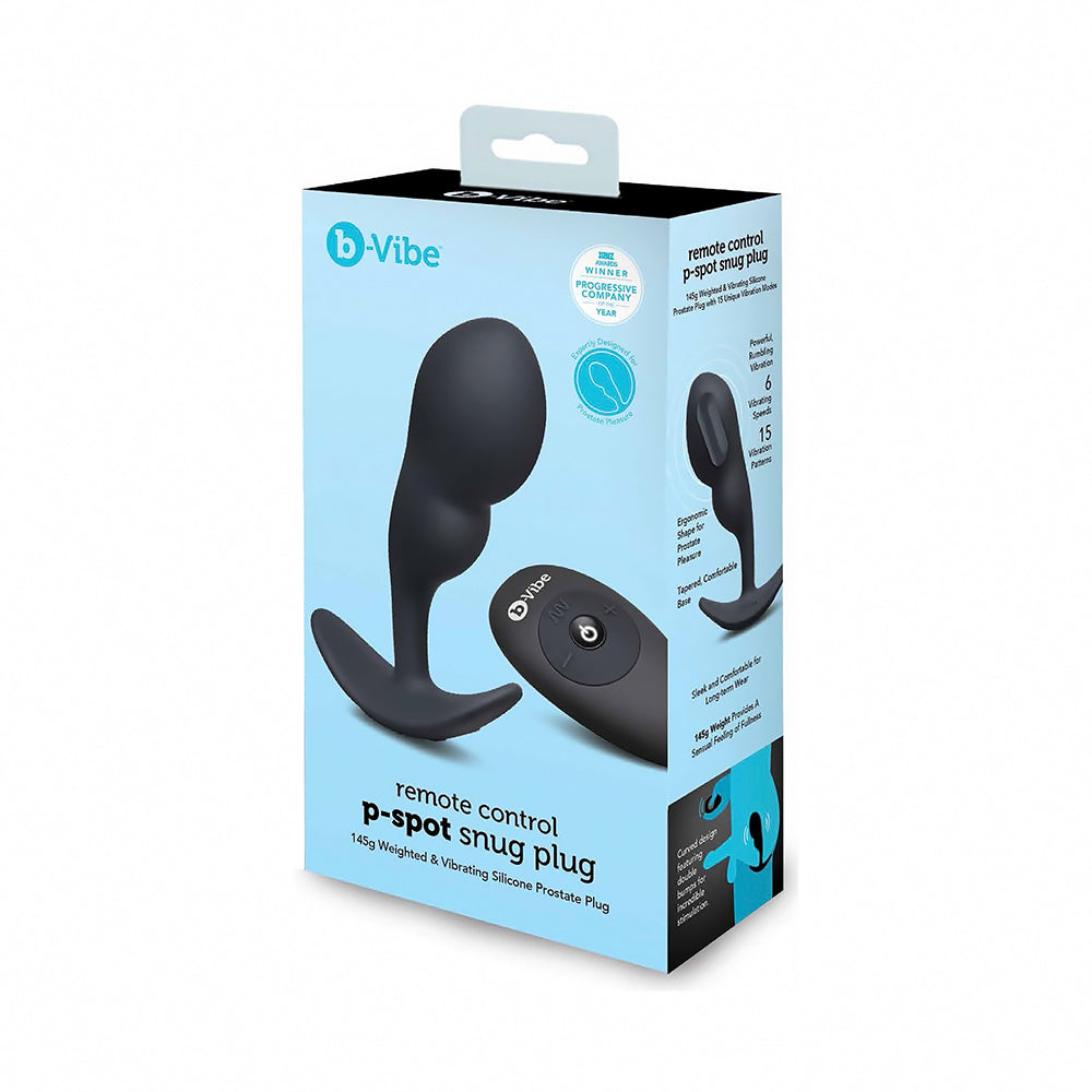 b-Vibe - b-Vibe Vibrating P-Spot Snug Plug Large with Rechargeable Remote Control - Anal Toys & Stimulators - Silicone