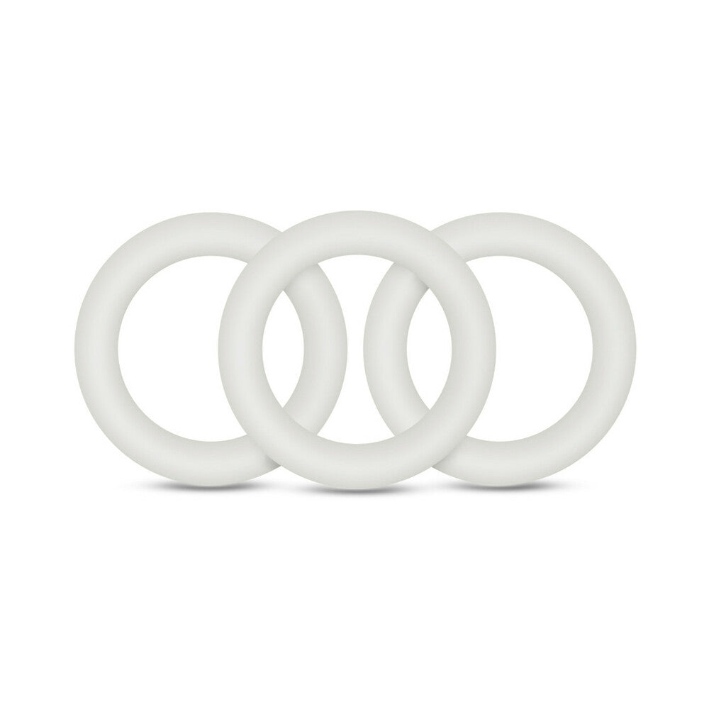 Blush - Performance VS2 Pure Premium Silicone Cockrings 3-Pack Small White - Cockrings - Silicone