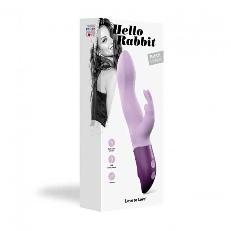 Lovely Planet - Love to Love Hello Rabbit Rechargeable Rabbit Vibrator Purple - Vibrators - Silicone
