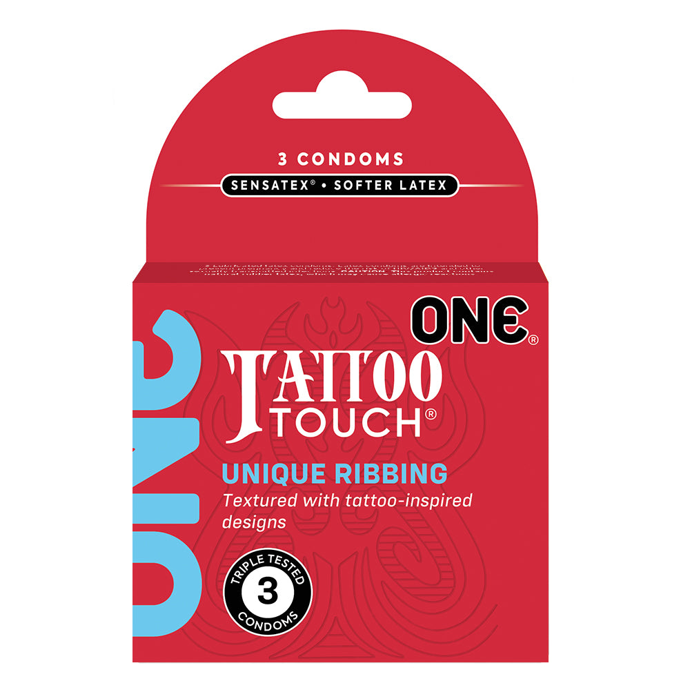 Paradise Marketing - ONE Tattoo Touch Condom 3-Pack - General - Latex