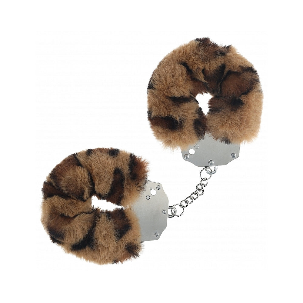Shots - Ouch! Heavy-Duty Fluffy Handcuffs Leopard - Bondage & Fetish Toys - Acrylic