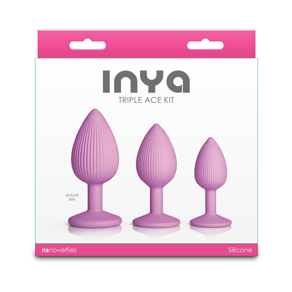 NS Novelties - INYA Triple Ace Plug Kit Blush - Anal Toys & Stimulators