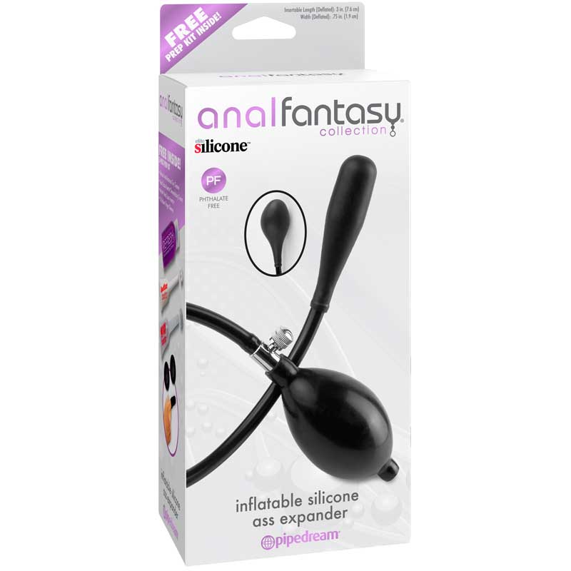 Pipedream - Anal Fantasy Collection Inflatable Silicone Ass Expander Black - Anal Toys & Stimulators - Silicone