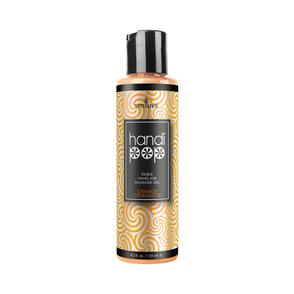 Sensuva - Sensuva HandiPop Edible Hand Job Massage Gel Orange Creamsicle 4.2 oz. - Lubricants, Creams & Glides - Gel