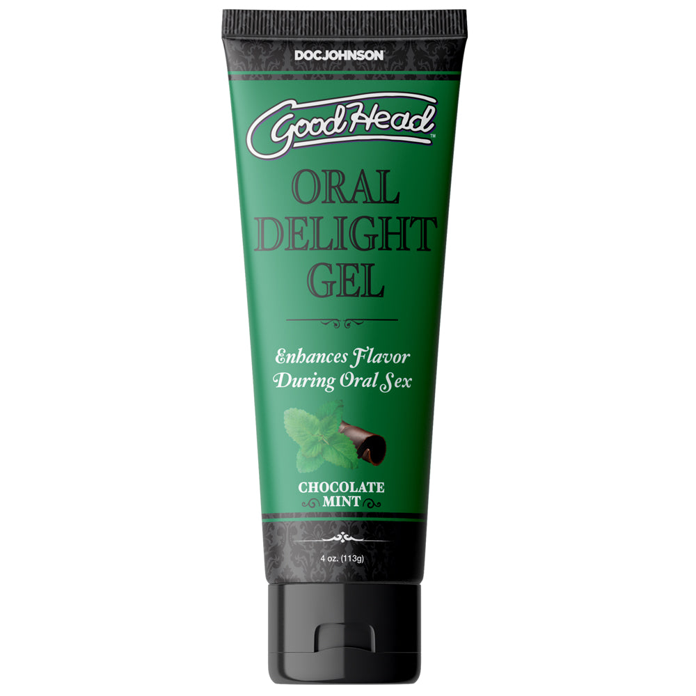 Doc Johnson - GoodHead Oral Delight Gel Chocolate Mint 4 oz. - Lubricants, Creams & Glides - Liquid