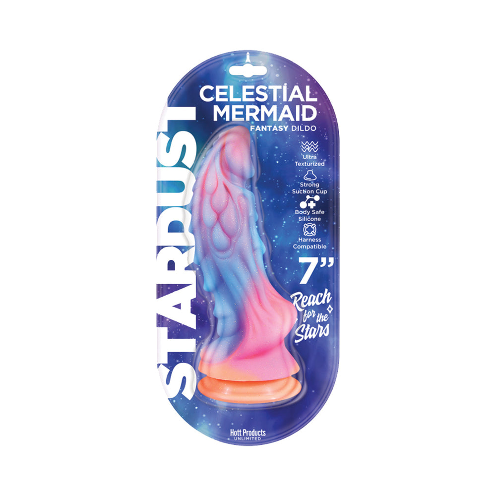 Hott Products - Stardust Celestial Mermaid 7 in. Silicone Dildo - Dildos - Silicone