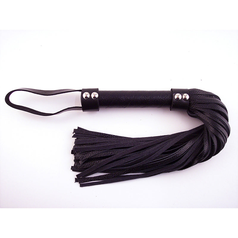 Rouge Garments - Rouge Flogger, H-Style Leather Black - Bondage & Fetish Toys - Leather