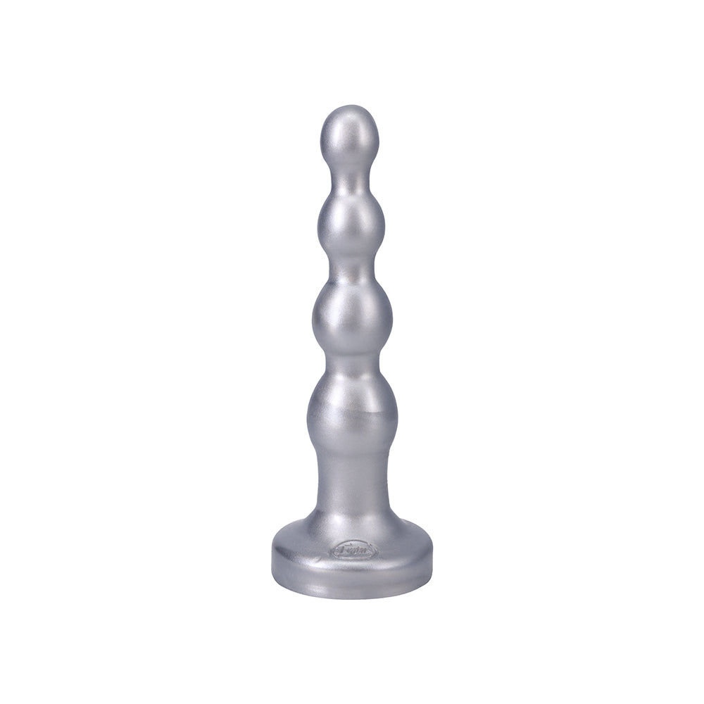 Tantus - Tantus Ripple Large 8 in. Anal Beads Dildo Medium-Firm Silver - Anal Toys & Stimulators - Silicone