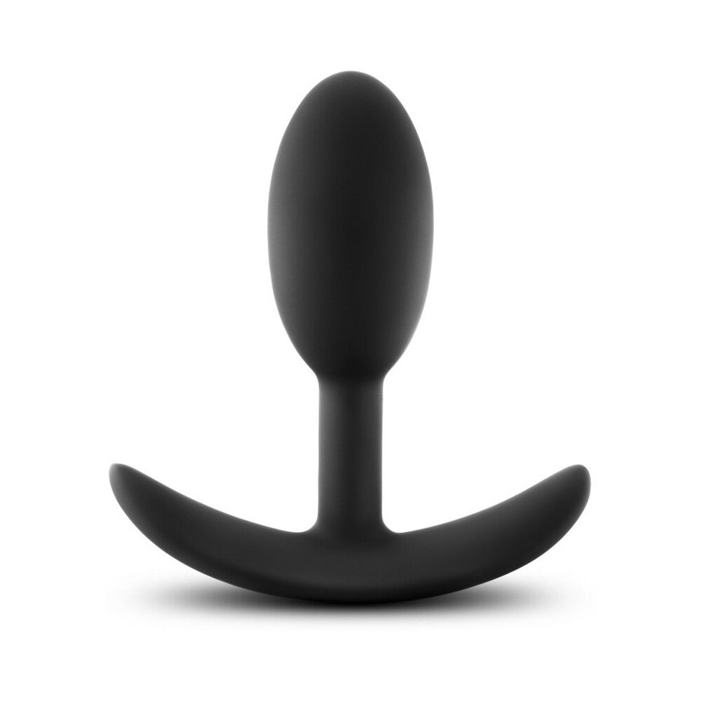 Blush - Luxe Wearable Vibra Slim Plug Small Black - Anal Toys & Stimulators - Silicone