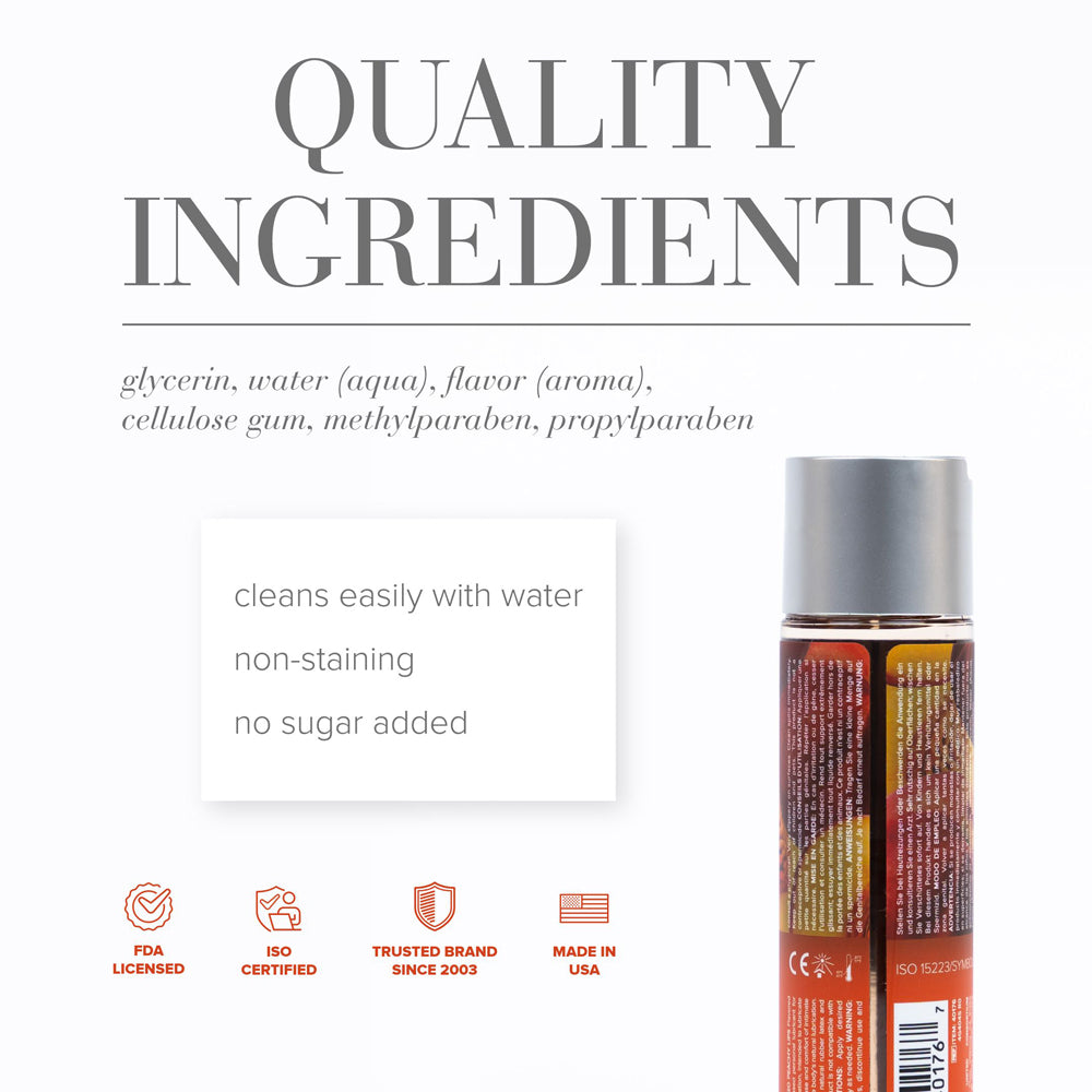 System JO - JO H2O Peachy Lips Flavored Water-Based Lubricant 4 oz. - Lubricants, Creams & Glides - Liquid