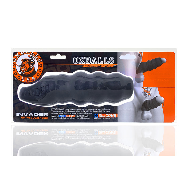 Oxballs - Oxballs Invader Cocksheath Black Ice - Bondage & Fetish Toys - TPE/TPR/Elastomers