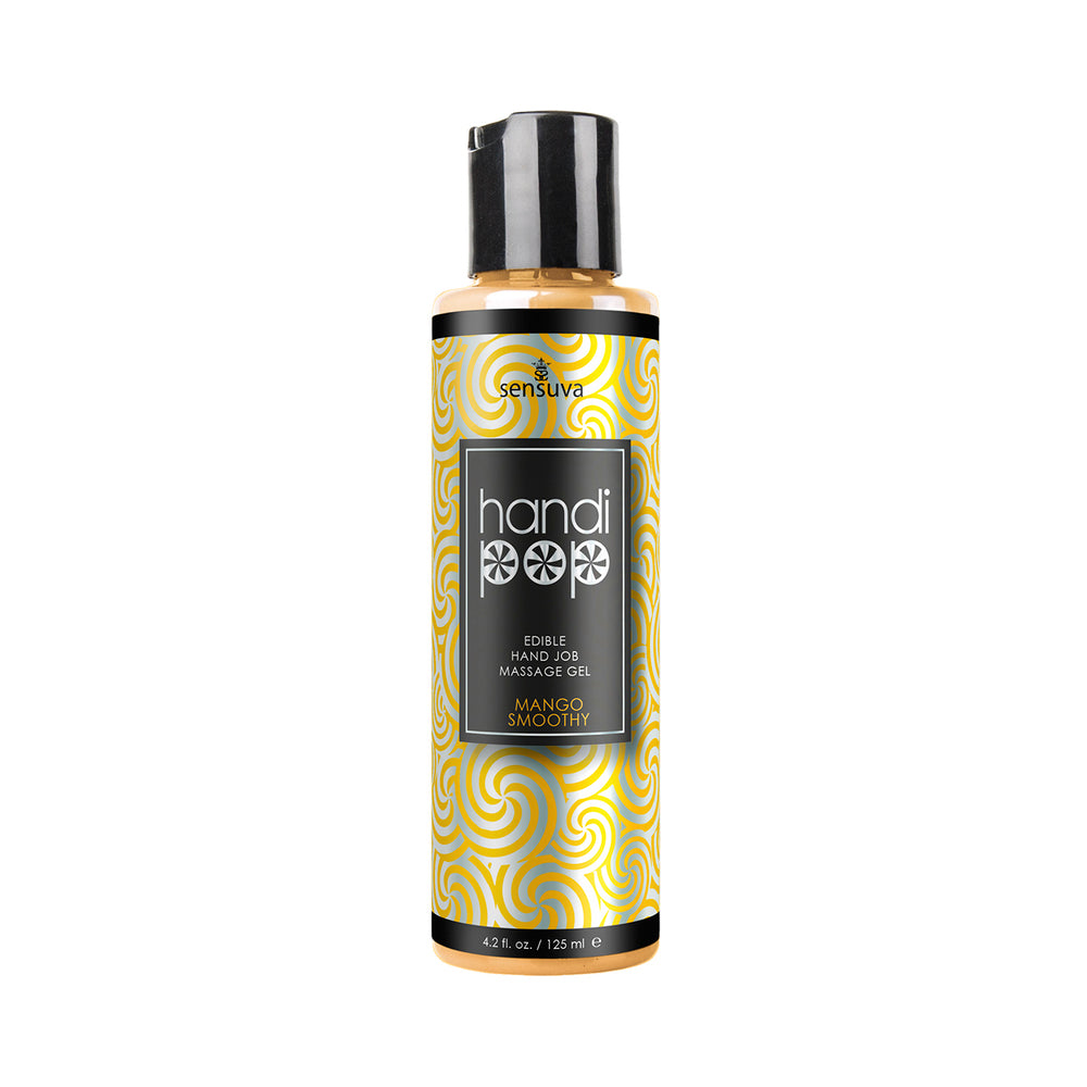 Sensuva - Sensuva HandiPop Edible Hand Job Massage Gel Mango Smoothy 4.2 oz. - Lubricants, Creams & Glides - Gel