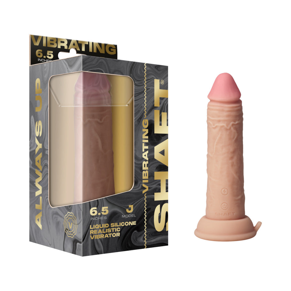 Shaft - Shaft Vibrating Model J: 6.5 in. Dual Density Silicone Dildo Pine - Dildos - Silicone