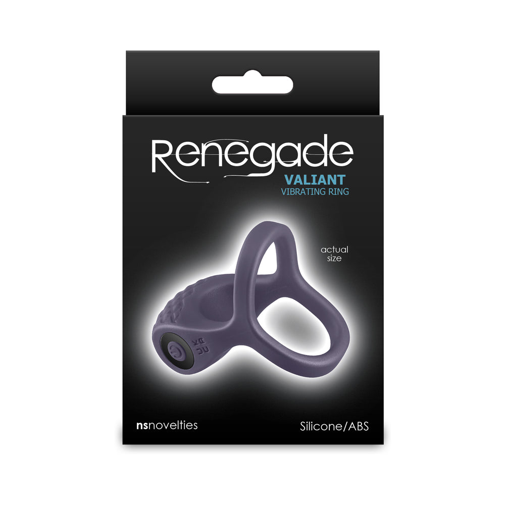 NS Novelties - Renegade Valiant Rechargeable Vibrating Ring Gray - Cockrings - Silicone
