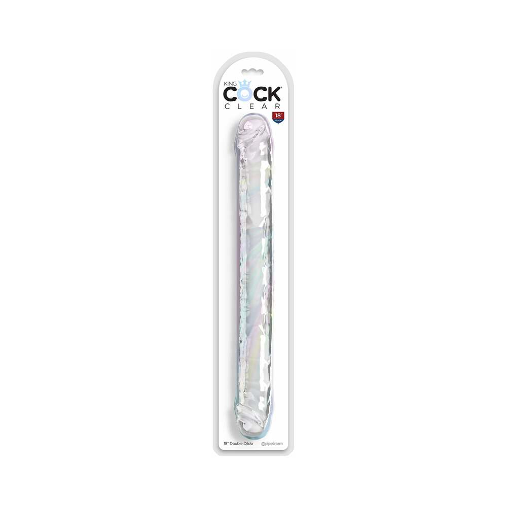 Pipedream - King Cock Double Dildo 18 in. Clear - Dildos - TPE/TPR/Elastomers