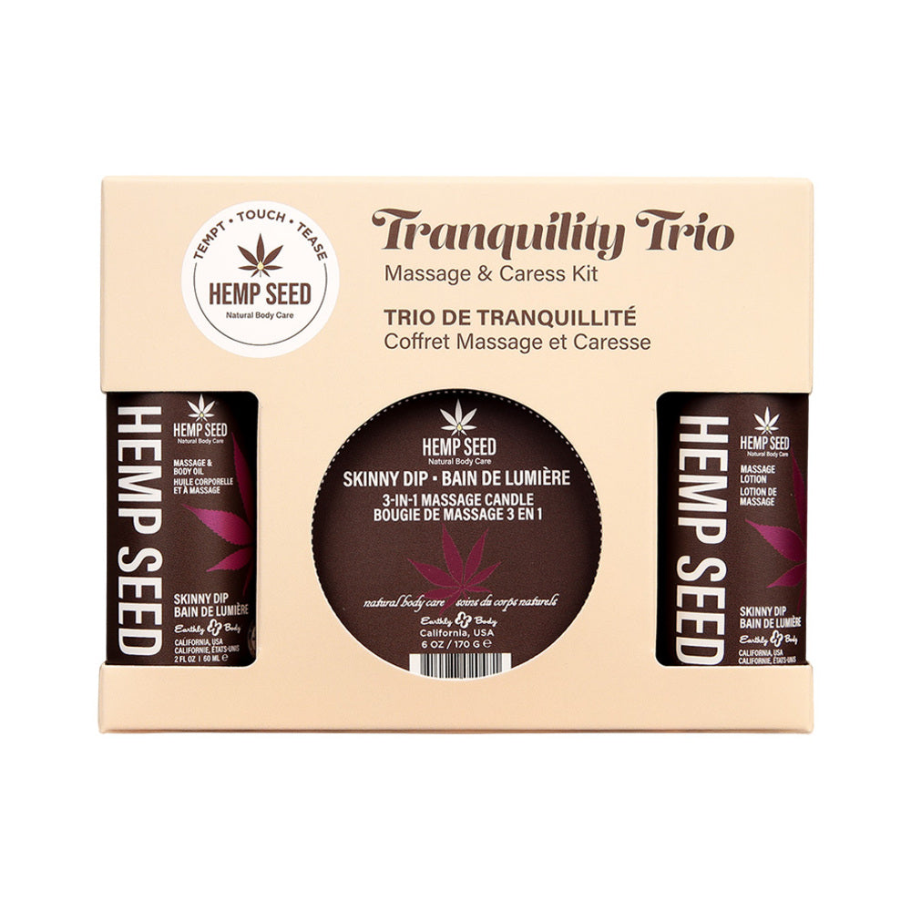 Earthly Body - Earthly Body Hemp Seed Massage in a Box Gift Set Skinny Dip - Lubricants, Creams & Glides
