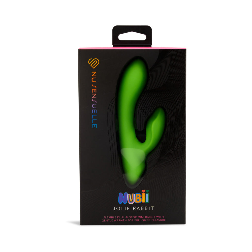 Nu Sensuelle - Nu Sensuelle Jolie Nubii Warming Mini Rabbit Lime Green - Vibrators - Silicone