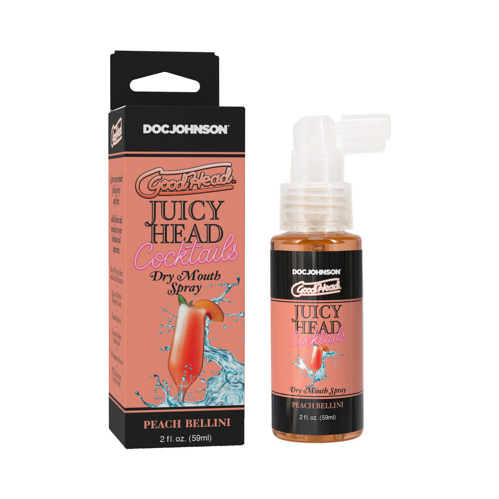 Doc Johnson - GoodHead Juicy Head Cocktails Dry Mouth Spray Peach Bellini 2 oz. - Supplements & Enhancers