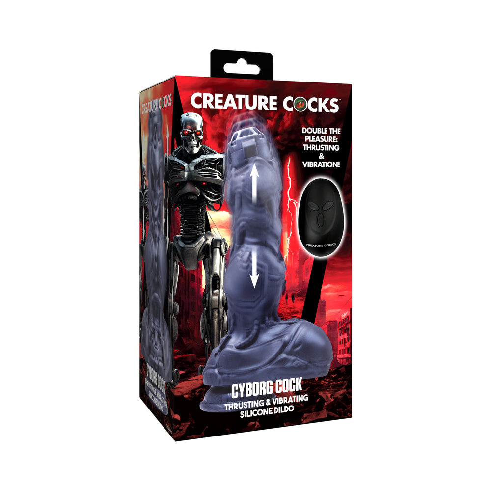 XR Brands - Creature Cocks Cyborg Thrusting Silicone Dildo - Dildos - Silicone