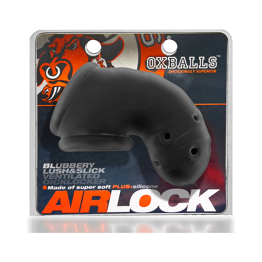 Oxballs - OxBalls Airlock Air-Lite Vented Chastity Black Ice - General - Silicone