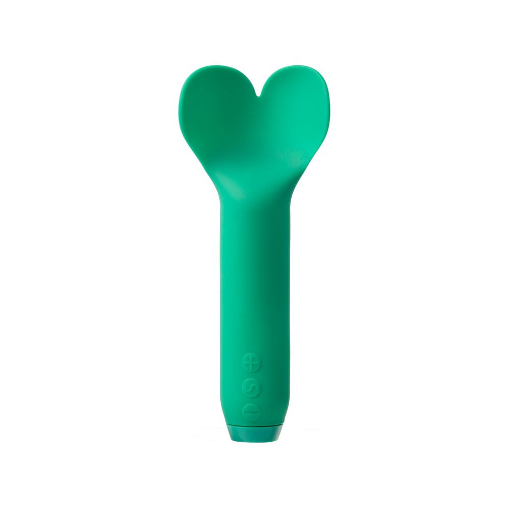 Je Joue - Je Joue Amour Rechargeable Silicone Heart-Shaped Fluttering Bullet Vibrator Emerald Green - Vibrators - Silicone