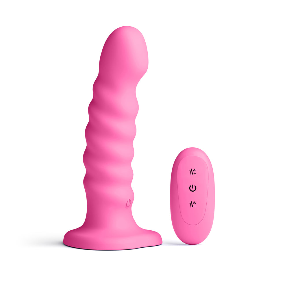 NS Novelties - Colours Ribbed Vibrating 6in Pink - Dildos