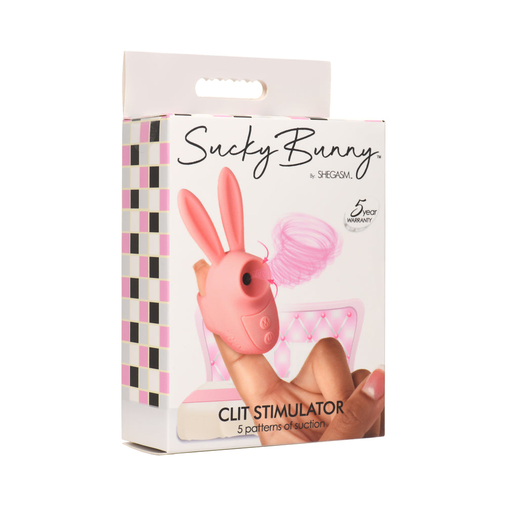 XR Brands - Shegasm Sucky Bunny Clit Stimulator Pink - Vibrators - Silicone