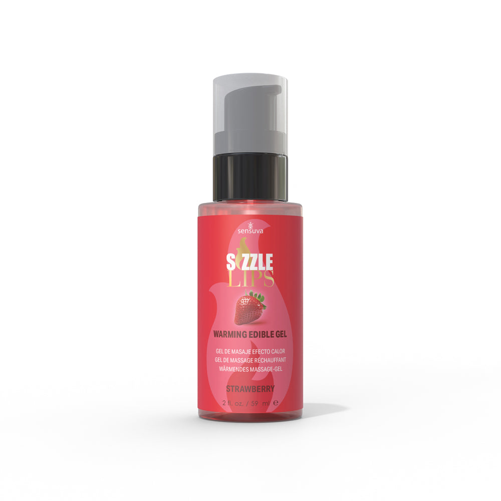 Sensuva - Sensuva Sizzle Lips Warming Gel Strawberry 2 oz. - Lubricants, Creams & Glides - Gel