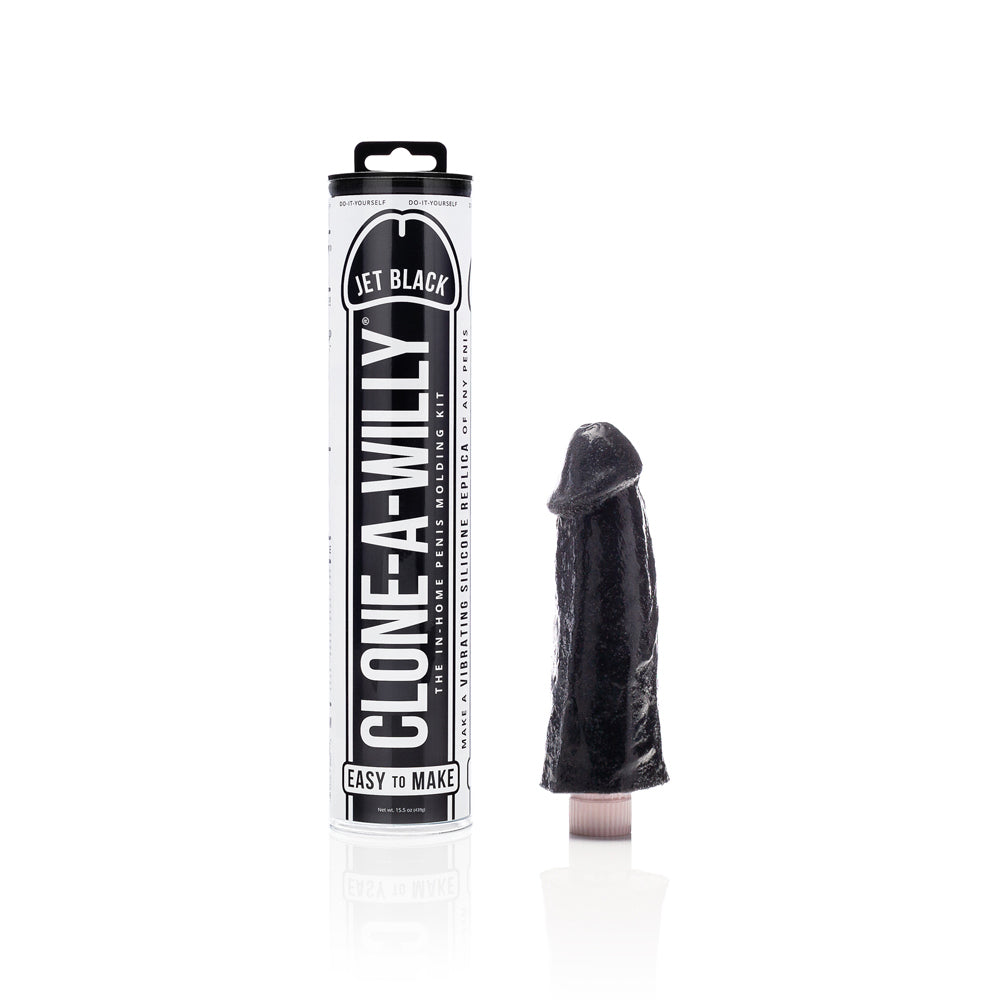 Clone-A-Willy - Clone-A-Willy DIY Vibrating Dildo Kit Jet Black - Harnesses & Strap-Ons - Silicone
