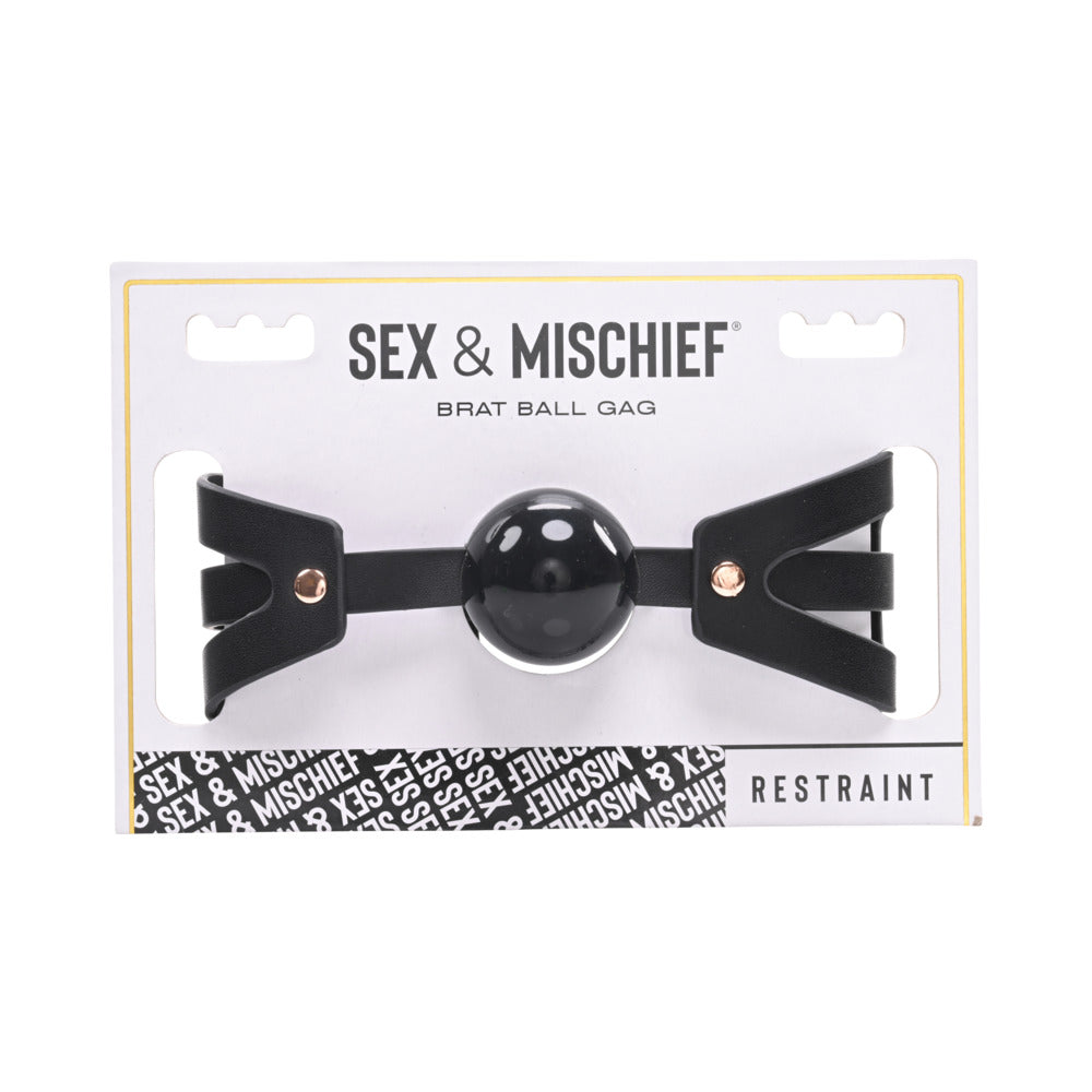 Sportsheets - Sportsheets Sex & Mischief Brat Ball Gag - Bondage & Fetish Toys - Silicone