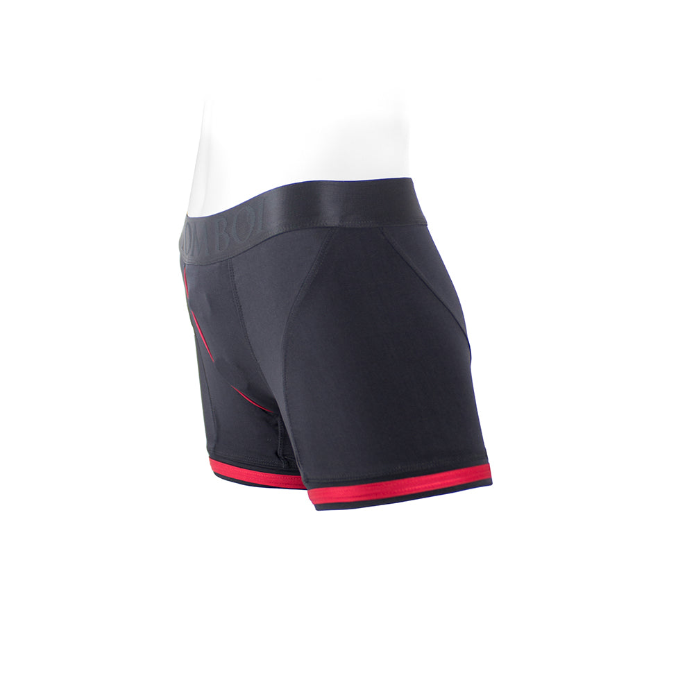 SpareParts - SpareParts Tomboii Nylon Boxer Briefs Harness Black/Red Size 4XL - Harnesses & Strap-Ons - Nylon