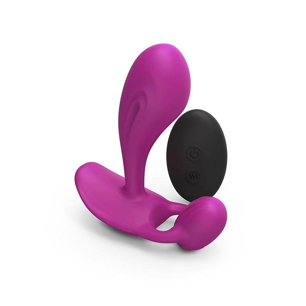 Lovely Planet - Love to Love Witty Rechargeable Remote-Controlled Silicone P & G Vibrator Sweet Orchid - Vibrators - Silicone