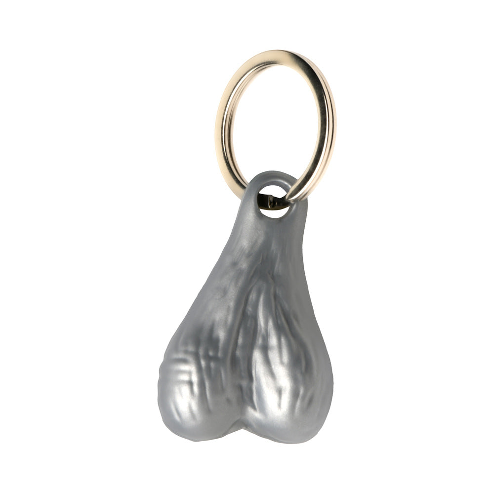 XR Brands - Big Ballers Nuts Keychain Silver - Novelties & Games - Plastic