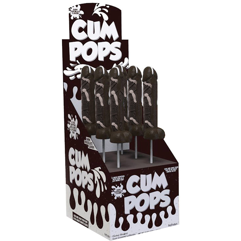 Hott Products - Cum Cock Pops Dark Chocolate Flavored Dp 6pcs/per - Novelties & Games
