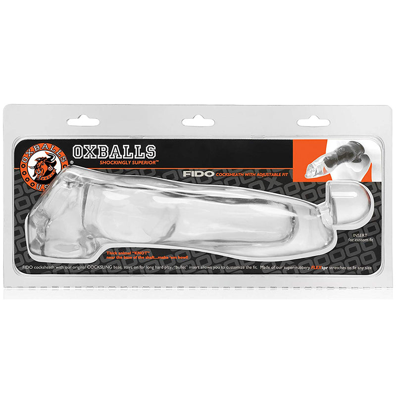 Oxballs - FIDO Cocksheath Clear - Penis Extension & Sleeves - TPE/TPR/Elastomers