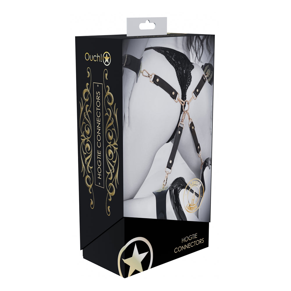 Shots - Ouch! International London Collection Hogtie Connectors - Bondage & Fetish Toys - Leather