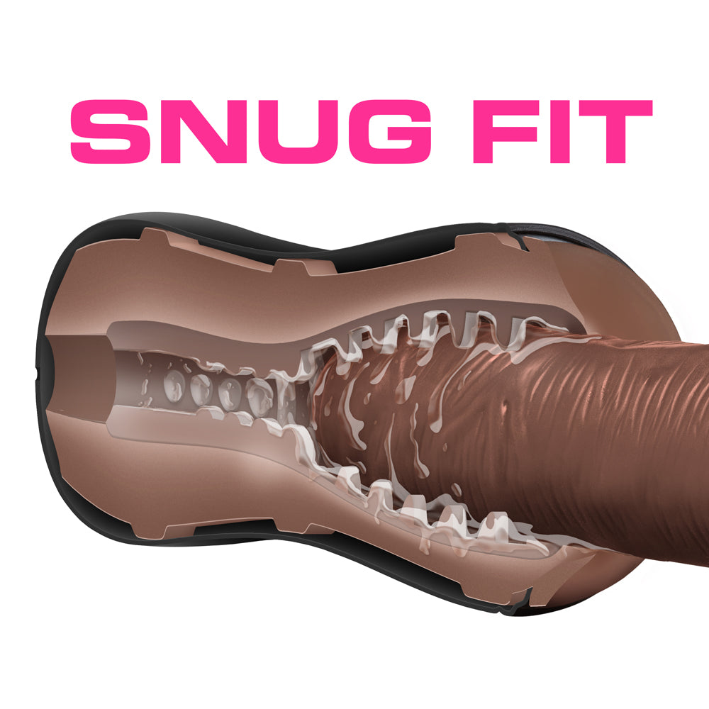 Blush - Loverboy The DJ Self-Lubricating Anal Stroker Brown - Masturbation Aids for Males - TPE/TPR/Elastomers