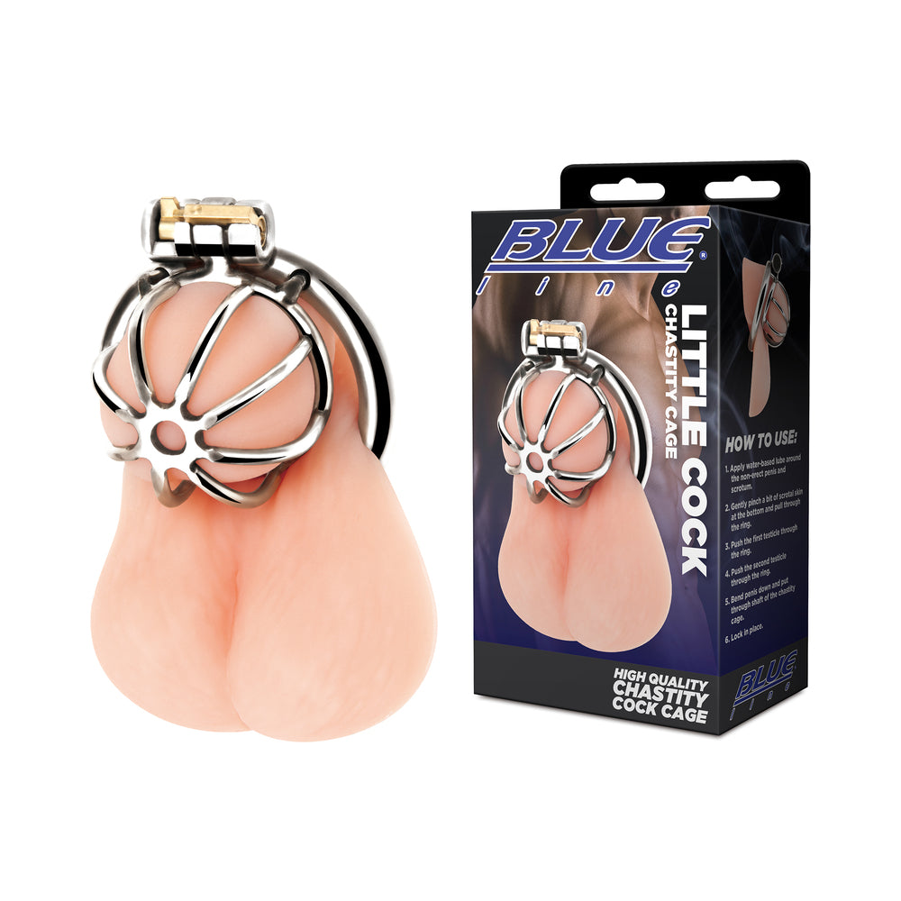 Electric Eel - Blue Line Little Cock Chastity Cage - General - Metal