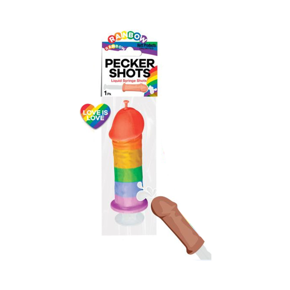Hott Products - Pecker Shot Syringe Rainbow - Novelties & Games - Plastic