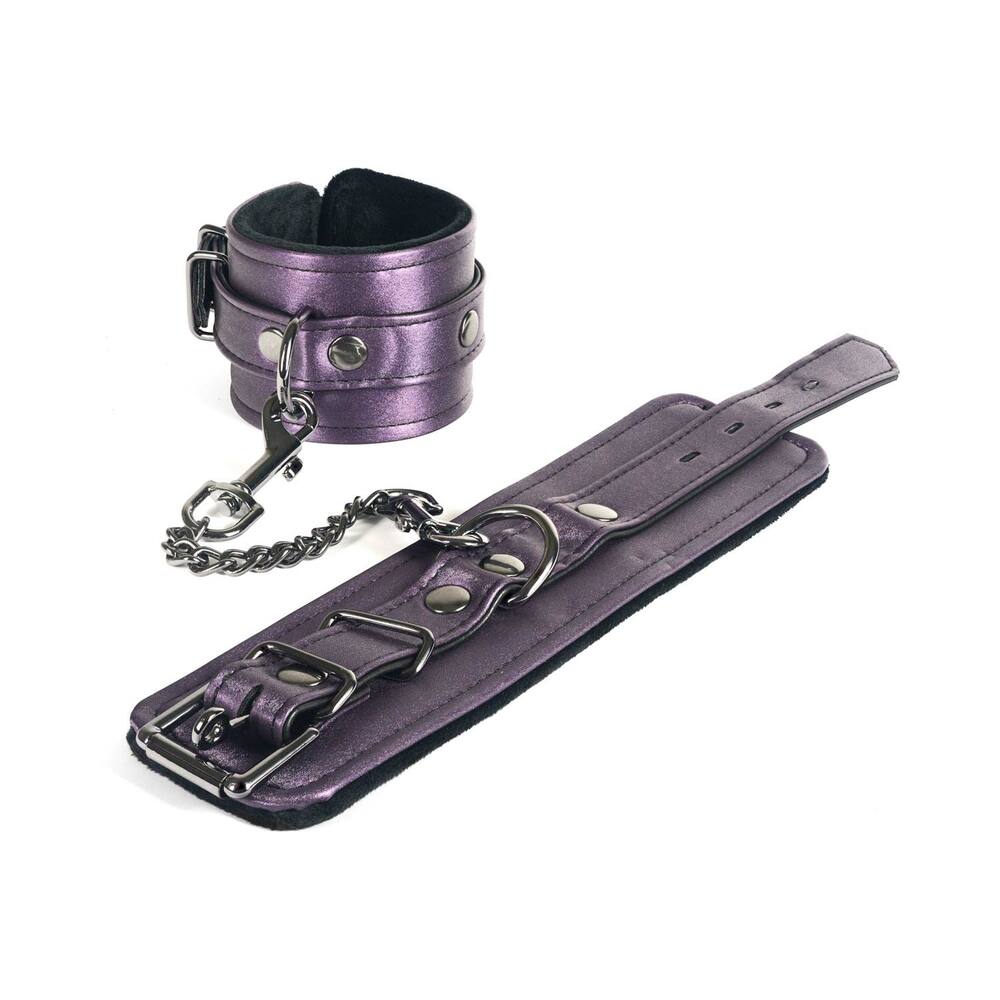 Spartacus - Galaxy Legend Ankle Restraints Purple - Bondage & Fetish Toys - Faux Leather/Vegan Leather