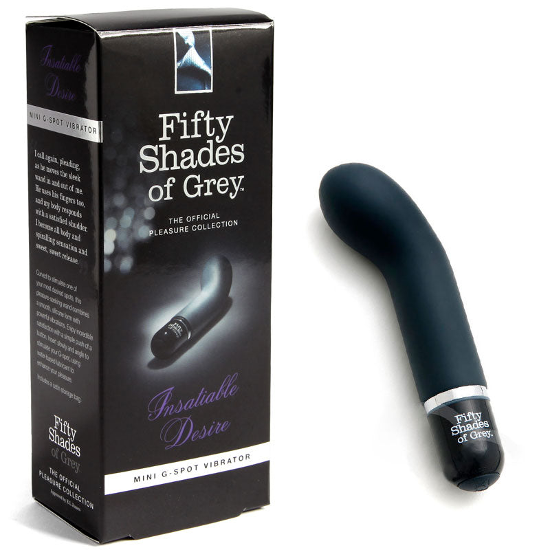 Fifty Shades of Grey - Fifty Shades of Grey Insatiable Desire Silicone Mini G-Spot Vibrator Black - Vibrators - Silicone
