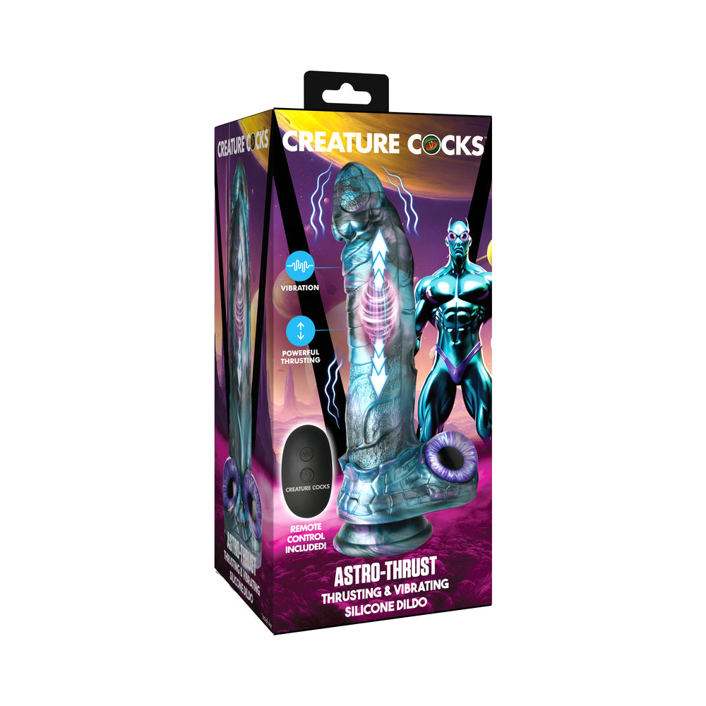 XR Brands - Creature Cocks Astro-Thrust Thrusting & Vibrating Silicone Dildo - Dildos - Silicone