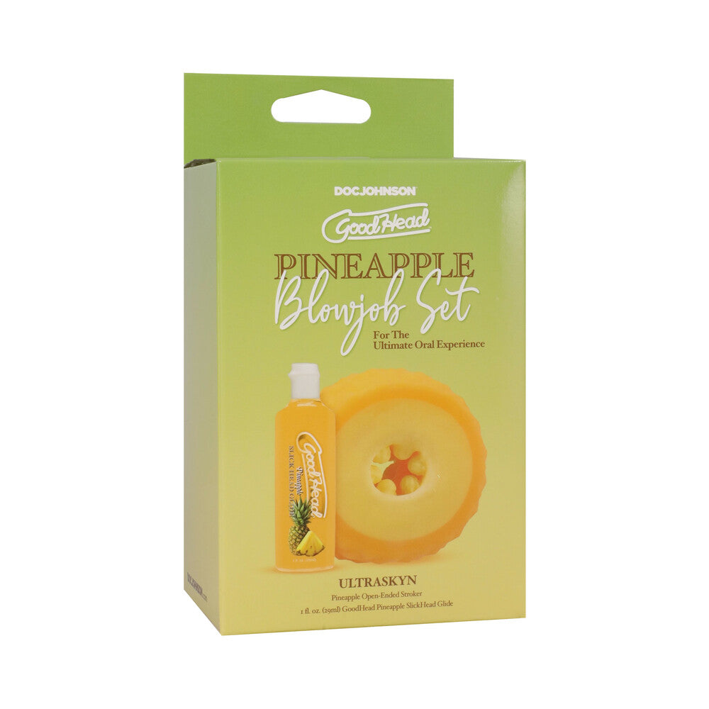 Doc Johnson - GoodHead Pineapple Blowjob Set - Masturbation Aids for Males - TPE/TPR/Elastomers